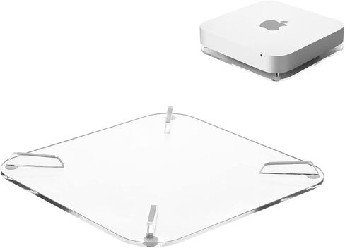 Desktop Stand for Apple Mac Mini 2010-2023, Transparent Acrylic Flat Stands Holder with Anti-Slip Rubber Feet Compatible with Apple M1/ M2 / M2 Pro Chip MAC Mini in Saudi Arabia