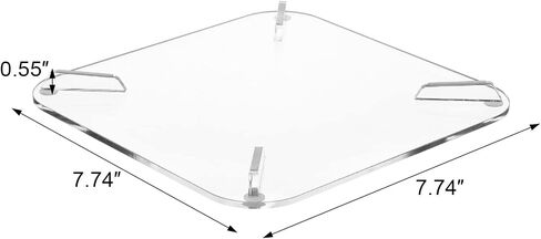 Desktop Stand for Apple Mac Mini 2010-2023, Transparent Acrylic Flat Stands Holder with Anti-Slip Rubber Feet Compatible with Apple M1/ M2 / M2 Pro Chip MAC Mini in Saudi Arabia