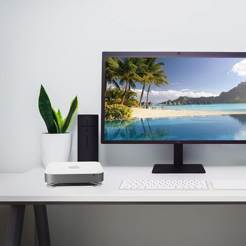 Desktop Stand for Apple Mac Mini 2010-2023, Transparent Acrylic Flat Stands Holder with Anti-Slip Rubber Feet Compatible with Apple M1/ M2 / M2 Pro Chip MAC Mini in Saudi Arabia