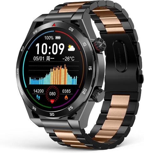 EarlySincere Smart Watches for Men, 1.39" HD Fitness Watch, Smartwatches with Blood Pressure Heart Rate Blood Oxygen Sleep Monitor for Android and iPhone, Black Metal in Saudi Arabia