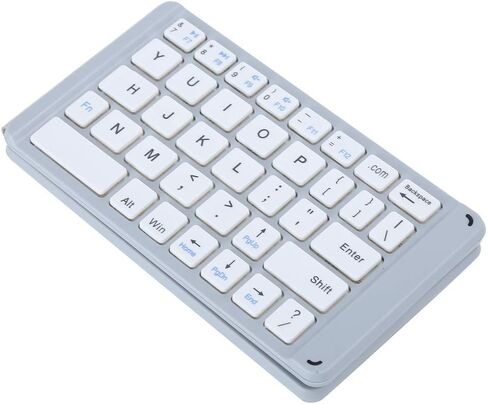 Foldable Bluetooth Keyboard, Portable Wireless Keyboard Rechargeable Full Size Ultra Slim Folding Keyboard Compatible iOS Android Windows Smartphone Tablet and Laptop (Black) in Saudi Arabia