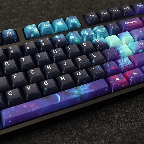 MOLGRIA Keycaps Starry Sky 139 Set for Mechanical Keyboard, Custom PBT KCA Profile Key Caps with Keycap Puller for Gateron Kailh Cherry MX Switch for ANSI and ISO Layout Keyboard in Saudi Arabia