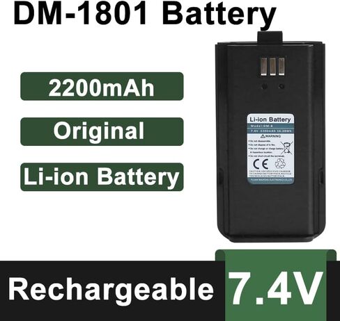 BAOFENG 2 حزم DM-1801 البطارية الأصلية 2200 مللي أمبير في الساعة لراديو اتجاهين طويل المدى GD-77 GD-77S DM-1801 DMR لاسلكي تخاطب GA-510 DR-1801UV in Saudi Arabia