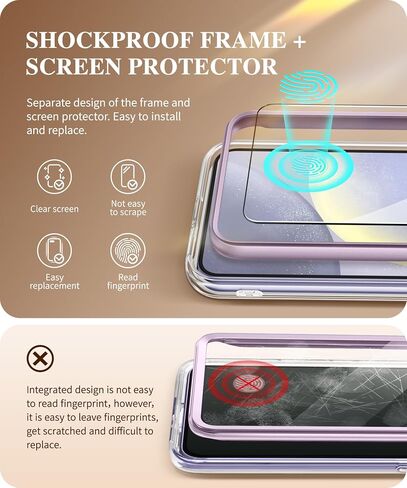 GVIEWIN Designed for Samsung Galaxy S24 Plus Case, [4 in 1 Full-Body Protection][Military Grade Drop Tested] Marble Shockproof Protective Phone Cover for S24 Plus 6.7" 2024(Dreamland River/Purple) in Saudi Arabia