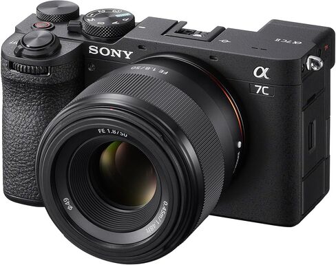 هيكل كاميرا Sony a7C II بدون مرآة بإطار كامل + عدسة 50 مم F1.8 ILCE-7CM2/B سوداء + حزمة SEL50F18F مع حقيبة ظهر للتصوير الفوتوغرافي Deco Gear + بطارية إضافية + ميكروفون + LED + Monopod ومجموعة الملحقات in Saudi Arabia