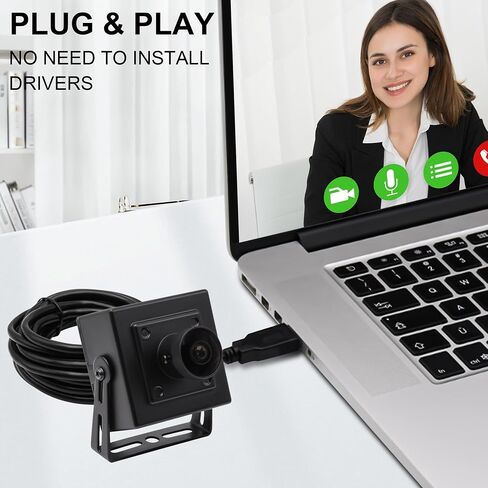 كاميرا USB 1080P HD كاميرا ويب 170 درجة زاوية واسعة عدسة عين السمكة معدل إطار عالي 120 إطارًا في الثانية 60 إطارًا في الثانية 30 إطارًا في الثانية توصيل وتشغيل كاميرا الويب لـ Skype/Zoom/FaceTime/Hangouts، الكمبيوتر الشخصي/الكمبيوتر المحمول/Raspberry Pi in Kuwait