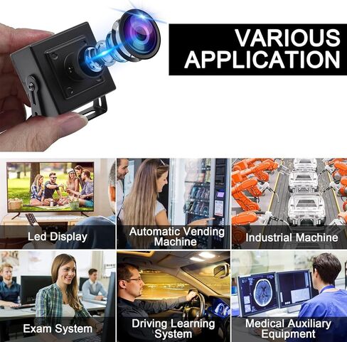 كاميرا USB 1080P HD كاميرا ويب 170 درجة زاوية واسعة عدسة عين السمكة معدل إطار عالي 120 إطارًا في الثانية 60 إطارًا في الثانية 30 إطارًا في الثانية توصيل وتشغيل كاميرا الويب لـ Skype/Zoom/FaceTime/Hangouts، الكمبيوتر الشخصي/الكمبيوتر المحمول/Raspberry Pi in Kuwait