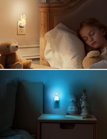 L LOHAS LED ضوء ليلي للأطفال، مقبس ضوء ليلي ديناصور ثلاثي الأبعاد، أضواء ليلية للحضانة من الغسق إلى الفجر، RGB+أبيض ناعم 3000K، 3 أوضاع إضاءة، ديكور الغرفة، الأطفال in Kuwait