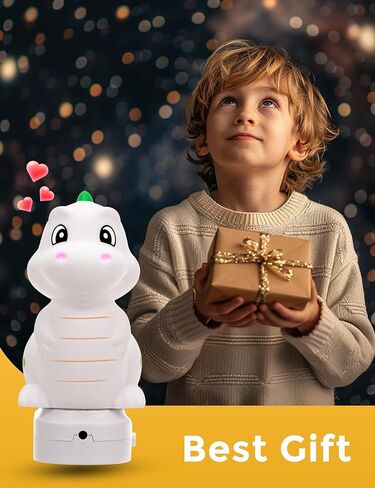 L LOHAS LED ضوء ليلي للأطفال، مقبس ضوء ليلي ديناصور ثلاثي الأبعاد، أضواء ليلية للحضانة من الغسق إلى الفجر، RGB+أبيض ناعم 3000K، 3 أوضاع إضاءة، ديكور الغرفة، الأطفال in Kuwait