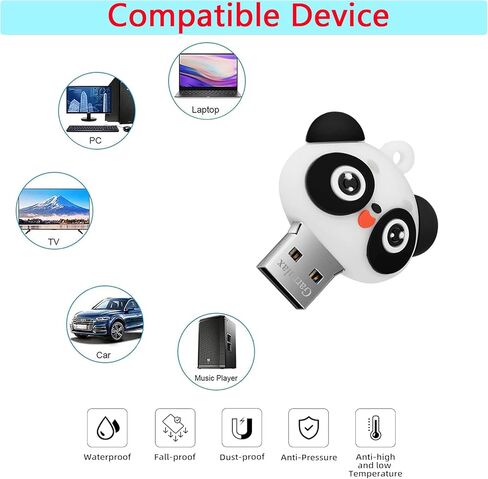 محركات أقراص USB المحمولة، سيليكون مقاوم للماء USB2.0 عالي السرعة، قلم ذاكرة الإبهام، قلم تخزين التاريخ، قرص U (16 جيجابايت، قطة زرقاء) in Kuwait