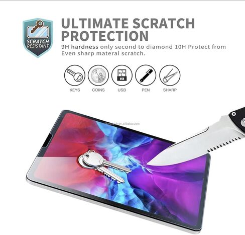 [عبوتان] واقي شاشة غير لامع لجهاز iPad Pro 11 بوصة (2022&2021&2020&2018) [ليس خصوصية] زجاج مقسى مضاد للوهج وبصمات الأصابع بصلابة 9H in Kuwait