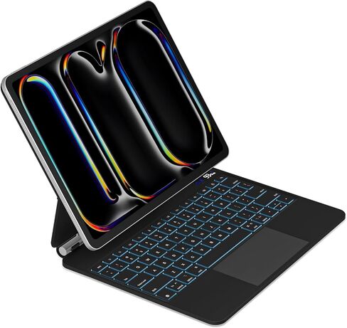 Keyboard Case for iPad Pro 13 inch 2024, Magic Keyboard iPad Pro M4 - Magnetic Stand, Multi-Touch Trackpad, 7 Colors Backlight, Auto Sleep/Wake, A2925, A2926, A3007 iPad Pro Keyboard in Saudi Arabia