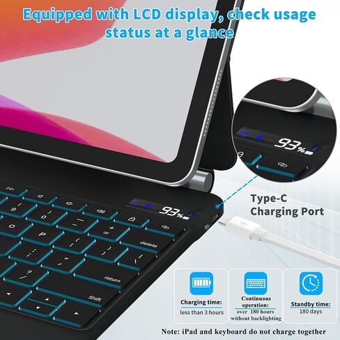 Keyboard Case for iPad Pro 13 inch 2024, Magic Keyboard iPad Pro M4 - Magnetic Stand, Multi-Touch Trackpad, 7 Colors Backlight, Auto Sleep/Wake, A2925, A2926, A3007 iPad Pro Keyboard in Saudi Arabia