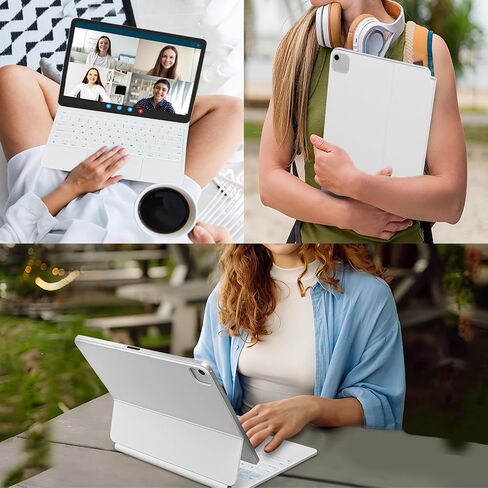Keyboard Case for iPad Pro 13 inch 2024, Magic Keyboard iPad Pro M4 - Magnetic Stand, Multi-Touch Trackpad, 7 Colors Backlight, Auto Sleep/Wake, A2925, A2926, A3007 iPad Pro Keyboard in Saudi Arabia