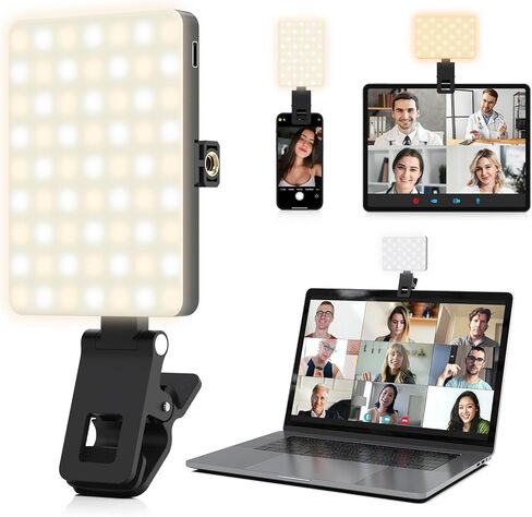 Eicaus 10'' Ring Light with 62'' Tripod Stand and Phone Holder, Selfie Phone Ringlight with Remote Great for Makeup, Video Call, and Live Streaming Black in Kuwait