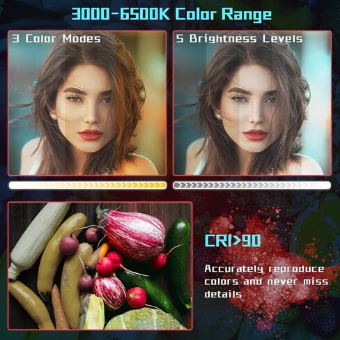 Eicaus 10'' Ring Light with 62'' Tripod Stand and Phone Holder, Selfie Phone Ringlight with Remote Great for Makeup, Video Call, and Live Streaming Black in Kuwait