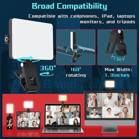 Eicaus 10'' Ring Light with 62'' Tripod Stand and Phone Holder, Selfie Phone Ringlight with Remote Great for Makeup, Video Call, and Live Streaming Black in Kuwait