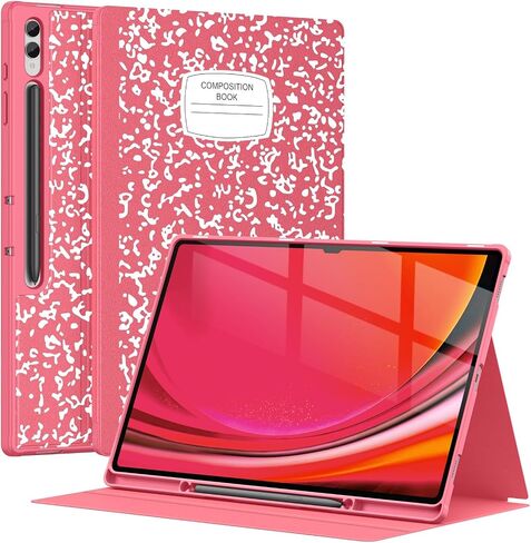 Supveco Case for Samsung Galaxy Tab S9/S8 Ultra 14.6 Inch with S Pen Holder, [Auto Wake/Sleep], Premium Folio Stand Case with Soft TPU Back Cover for Galaxy Tab S9/S8 Ultra 2023/2022-Composition Book in Saudi Arabia