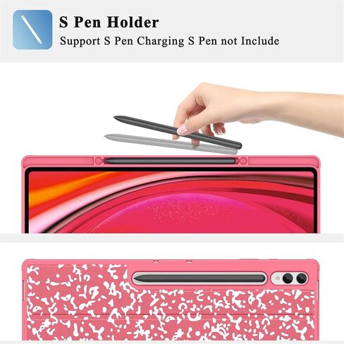 Supveco Case for Samsung Galaxy Tab S9/S8 Ultra 14.6 Inch with S Pen Holder, [Auto Wake/Sleep], Premium Folio Stand Case with Soft TPU Back Cover for Galaxy Tab S9/S8 Ultra 2023/2022-Composition Book in Saudi Arabia