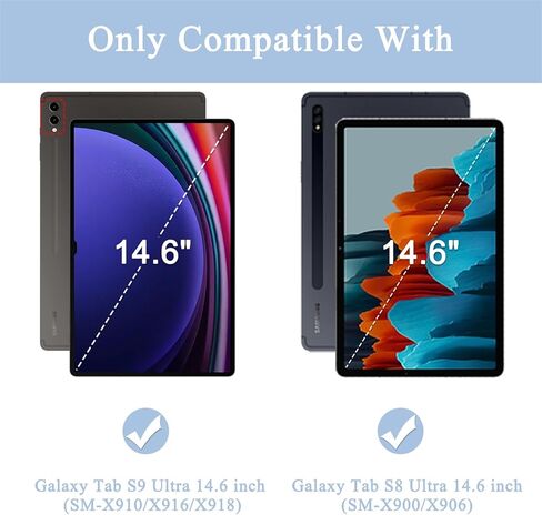Supveco Case for Samsung Galaxy Tab S9/S8 Ultra 14.6 Inch with S Pen Holder, [Auto Wake/Sleep], Premium Folio Stand Case with Soft TPU Back Cover for Galaxy Tab S9/S8 Ultra 2023/2022-Composition Book in Saudi Arabia