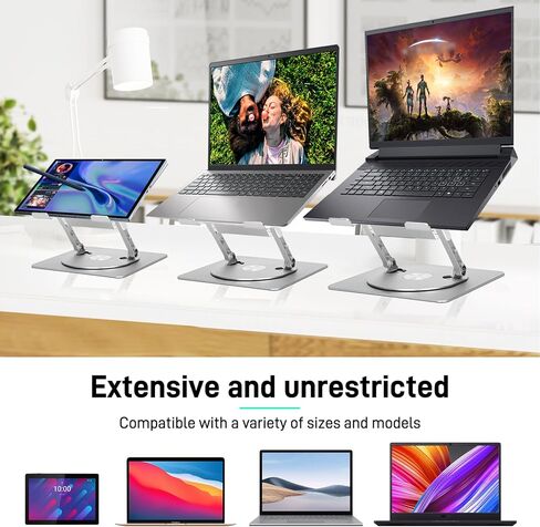 Adjustable Laptop Stand, Ergonomic Portable Computer Riser,Laptop Docking Station Stand for MacBook Pro/Air/Dell/HP/Surface/Lenovo, 13"-17.3" Notebook and Tablet（Silvery White） in Kuwait