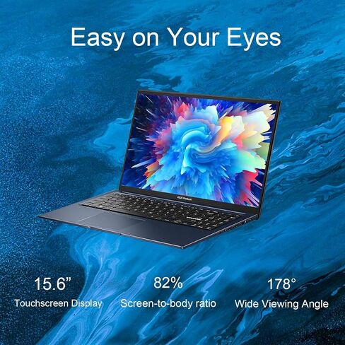 ASUS Vivobook Laptop, 15.6" FHD Touchscreen, Intel Core i7-1255U Processor, 40GB RAM, 1TB SSD, Backlit Keyboard, Numeric Keypad, Webcam, HDMI, Wi-Fi 6, Windows 11 Home, Blue in Saudi Arabia