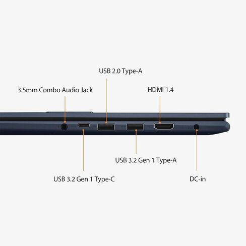 ASUS Vivobook Laptop, 15.6" FHD Touchscreen, Intel Core i7-1255U Processor, 40GB RAM, 1TB SSD, Backlit Keyboard, Numeric Keypad, Webcam, HDMI, Wi-Fi 6, Windows 11 Home, Blue in Saudi Arabia