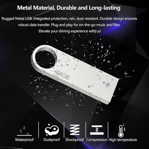 محرك أقراص فلاش USB 3.0 سريع بسعة 64 جيجابايت - نقل بيانات عالي السرعة للكمبيوتر الشخصي/الكمبيوتر المحمول - حل تخزين آمن ومحمول in Saudi Arabia