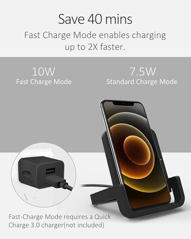 شاحن لاسلكي سريع COVIXXIO 10W حامل شحن لاسلكي متوافق مع iPhone 13 12 11 Pro XR XS 8 Plus Galaxy S20 S10 Note 20 10 Google LG in Saudi Arabia