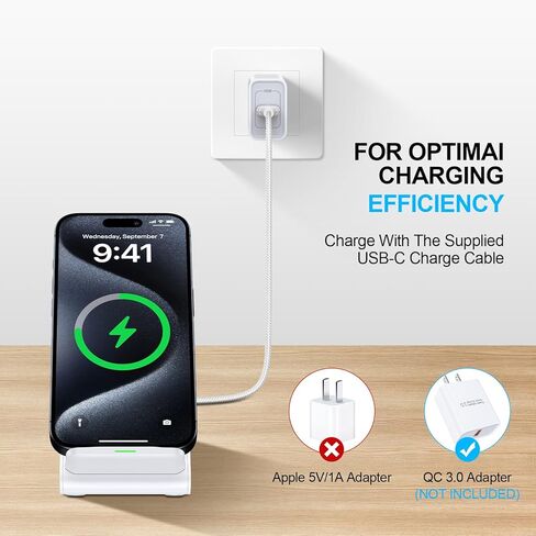 شاحن لاسلكي سريع، حامل شاحن هاتف سامسونج، حامل شحن أندرويد، محطة شاحن سامسونج جالاكسي S24 Ultra S24+ S24 S23 FE S22 S21 S20 S10 S9 S8، iPhone 15 Pro Max Plus 14 13 12 11 in Kuwait