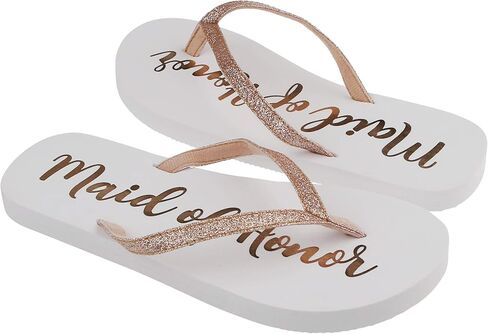 Capelli New York Ladies Glitter and Foil Bride EVA Flip Flops in Kuwait