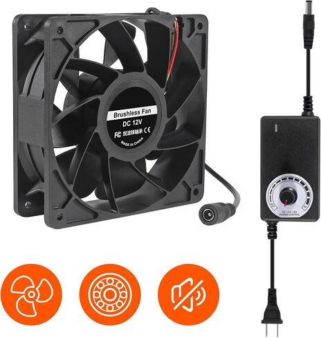120mm Fan 120mm x 38mm 110V 220V AC Powered Cooling Fan with Speed Controller 3V to 12V 1238 AC for Cooling Ventilation Exhaust Projects in Saudi Arabia
