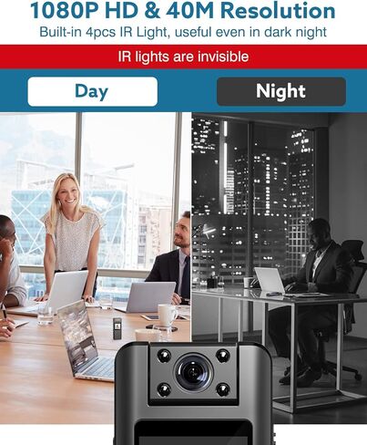 كاميرا الجسم BOBLOV A22 1080P، بطارية 2200 مللي أمبير في الساعة، توسيع الذاكرة بحد أقصى 256 جيجابايت، مع رؤية ليلية وتسجيل حلقة لمدة 11 ساعة، لإنفاذ القانون والحيوانات الأليفة، مع قارئ بطاقات (البطاقة غير متضمنة) in Kuwait