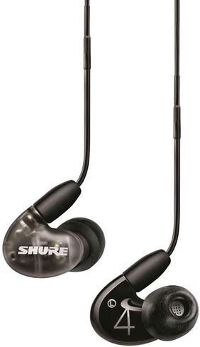 Shure AONIC 4 Wired Sound Isolating Earbuds, Detailed Sound, Dual-Driver Hybrid, Secure In-Ear Fit, Detachable Cable, Durable Quality, Compatible with Apple & Android Devices - Black in Saudi Arabia