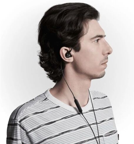 Shure AONIC 4 Wired Sound Isolating Earbuds, Detailed Sound, Dual-Driver Hybrid, Secure In-Ear Fit, Detachable Cable, Durable Quality, Compatible with Apple & Android Devices - Black in Saudi Arabia