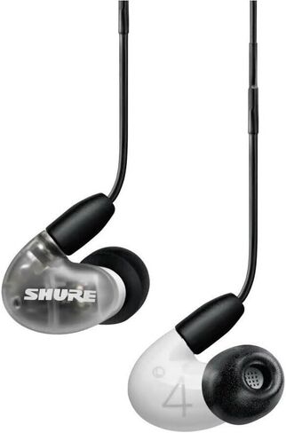 Shure AONIC 4 Wired Sound Isolating Earbuds, Detailed Sound, Dual-Driver Hybrid, Secure In-Ear Fit, Detachable Cable, Durable Quality, Compatible with Apple & Android Devices - Black in Saudi Arabia
