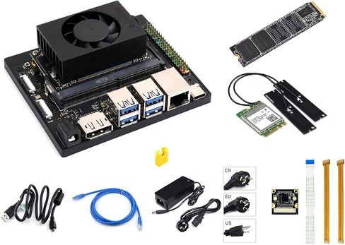 مجموعة تطوير Waveshare Jetson Orin NX AI للأنظمة المدمجة والحافة، مع مجموعة وحدة Jetson Orin NX بسعة 16 جيجابايت A in Saudi Arabia