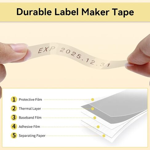 Fimax 4 Pack Compatible M Tape Label Maker Tape 12mm 0.47 Color 931 831 335 131 (Black on Silver/Pale Gold/Clear, White on Black) for Brother Ptouch PT-M95 PT-70BM PT-90 PT85 PT65 PT45 Label Maker in Saudi Arabia