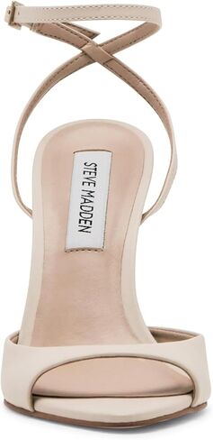 Steve Madden Women's Beki Heeled Sandal, Bone Leather, 6 in Saudi Arabia