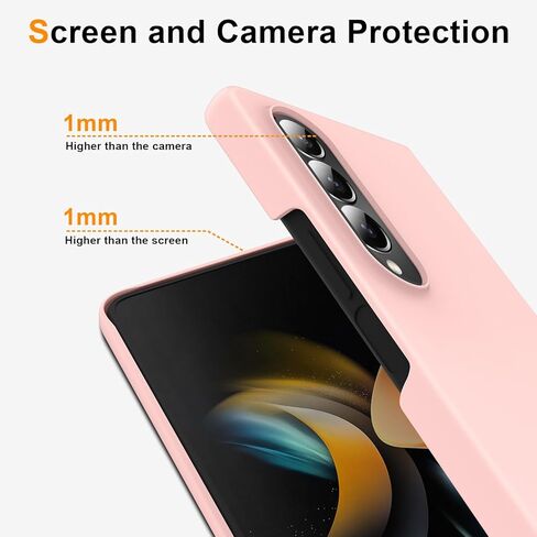 for Galaxy Z Fold 3 5G Case,Lightweight,Slim Fit Drop Protection Rugged Shockproof Cover for Samsung Galaxy Z Fold 3 5G,Slim Thin Hard PC Shockproof Protective Phone Black 4-Z Fold3-02 in Kuwait