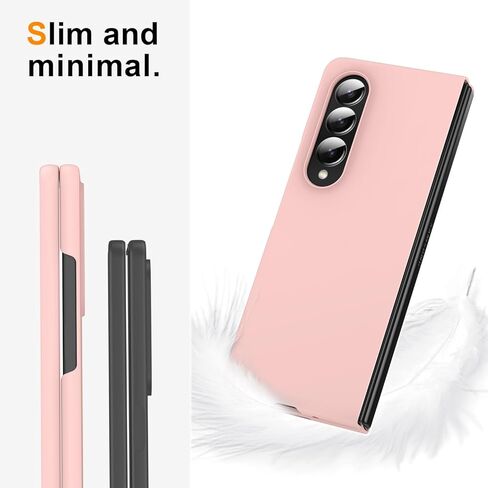 for Galaxy Z Fold 3 5G Case,Lightweight,Slim Fit Drop Protection Rugged Shockproof Cover for Samsung Galaxy Z Fold 3 5G,Slim Thin Hard PC Shockproof Protective Phone Black 4-Z Fold3-02 in Kuwait
