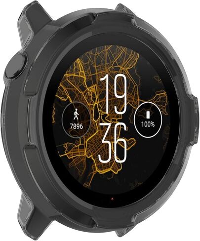 AWINNER Case Compatible for Suunto 7 GPS Sports Smart Watch,Shock-Proof and Shatter-Resistant Protective TPU Frame Full Cover (Black) in Saudi Arabia