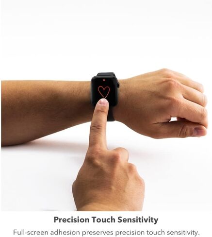 ZAGG Invisbleshield Glass Fusion 360 Screen Protector for Apple Watch Series 7 and Series 8, (45mm) - Engineered Hybrid Glass - Clear in Saudi Arabia