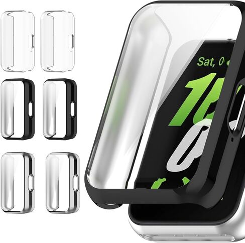 (6 عبوات) حافظات حماية للشاشة متوافقة مع ساعة SAMSUNG Galaxy FIT 3 R390 2024، غطاء ناعم من مادة TPU مقاوم للصدمات وواقي نحيف ممتص للصدمات، شفاف in Kuwait