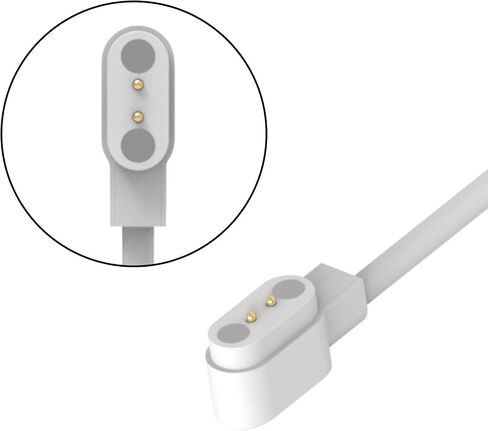 شاحن بديل متوافق مع كابل شاحن الساعة الذكية TOZO S3/S4 بطول 1.9 قدم USB سلك شحن مغناطيسي لشاحن الساعة TOZO S3 (أبيض وأبيض) in Saudi Arabia