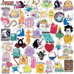 Adventure Time Variety 50ct Vinyl Large Deluxe Stickers Variety Pack - Laptop, Water Bottle, Scrapbooking, Tablet, Skateboard, Indoor/Outdoor