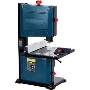 8 Inch Band Saw, 0-45 Tilting Range, 3A & 1800RPM Pure Copper Motor Bandsaw, Benchtop Band Saw with Fence and Miter Gauge, for Woodworking Aluminum Plastic