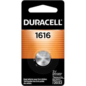 Duracell 1616 3V Lithium Battery, 1 Count Pack, Lithium Coin Battery for Medical and Fitness Devices, Watches, and more, CR Lithium 3 Volt Cell