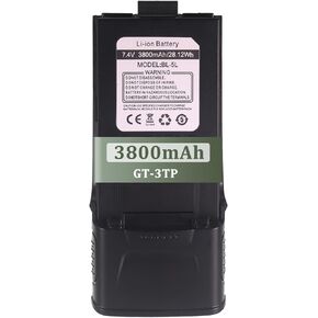 BAOFENG GT-3TP Battery 7.4V 3800mAh Extended Li-ion Battery for Radio GT-3 Walkie Talkie Replacement