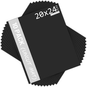 Mat Board Center, 10-Pack 20x24 Black Uncut Mat Boards/Backing Boards for Crafts, Frames, Photos, and More